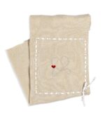 Scialle nascita in lana merinos e cashmere - cammello