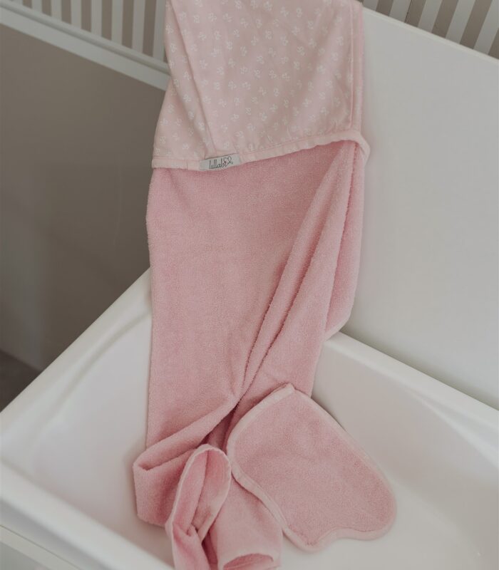Set accappatoio con guantino - rosa - Imagen 2
