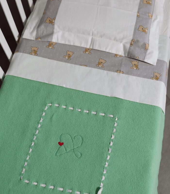 Lenzuola lettino con fasce decorative - orsetto gr. - Imagen 2