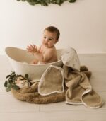 Set accappatoio con guantino - tortora - Imagen 2