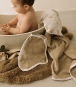 Set accappatoio con guantino - tortora - Imagen 3