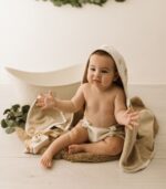 Set accappatoio con guantino - tortora - Imagen 4