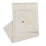 Scialle nascita in lana merinos e cashmere - bianco e tortora