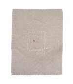 Scialle nascita in lana merinos e cashmere - beige - immagine 2