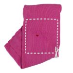 Scialle nascita in lana merinos e cashmere - fuxia