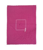 Scialle nascita in lana merinos e cashmere - fuxia - Imagen 2