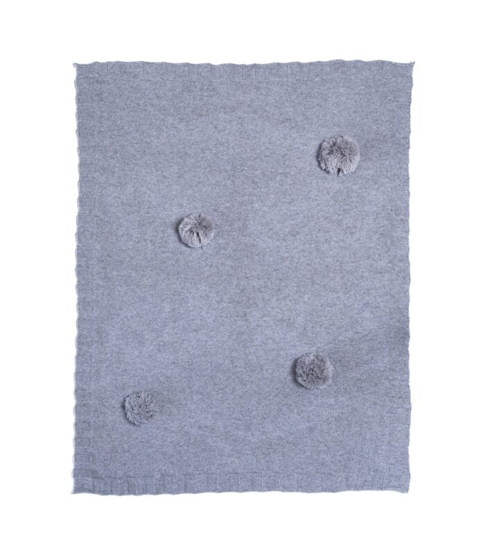 Copertina lettino con simpatici ponpon - Image 1