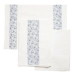 Lenzuola lettino con fasce decorative - orso az