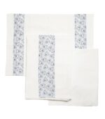 Lenzuola lettino con fasce decorative - orso az