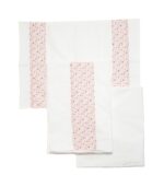 Lenzuola lettino con fasce decorative - stelle