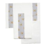 Lenzuola lettino con fasce decorative - orsetto gr.