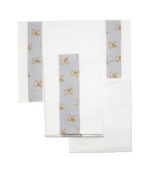 Lenzuola lettino con fasce decorative - orsetto gr.
