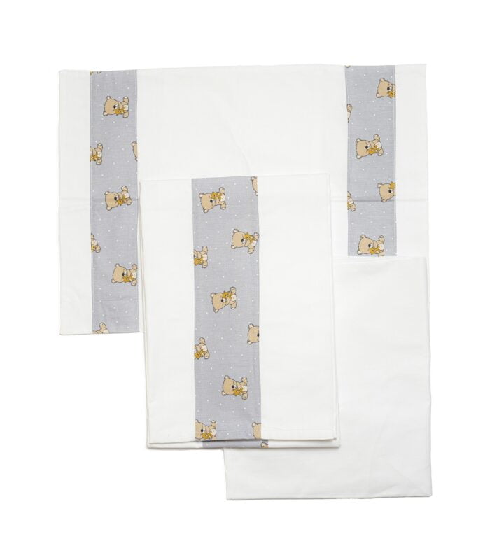 Lenzuola lettino con fasce decorative - orsetto gr. - Imagen 1