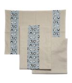 Lenzuola lettino con fasce decorative - pinguino