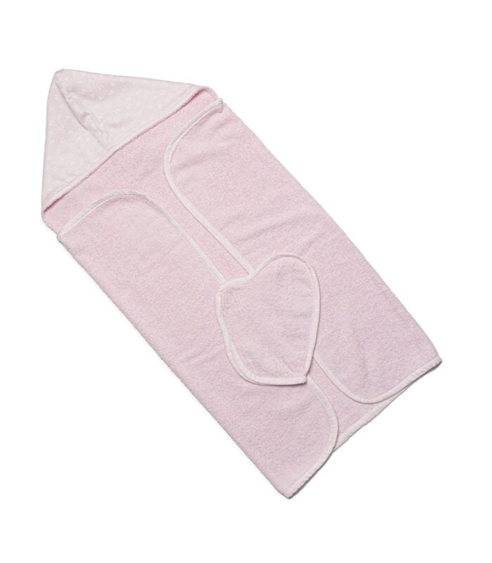 Set accappatoio con guantino - rosa - Imagen 1