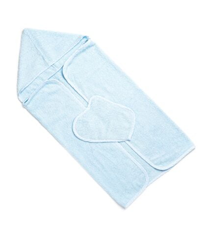 Set accappatoio con guantino - celeste