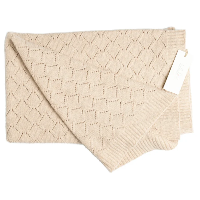 Coperta rombi in lana Cashmere - immagine 1