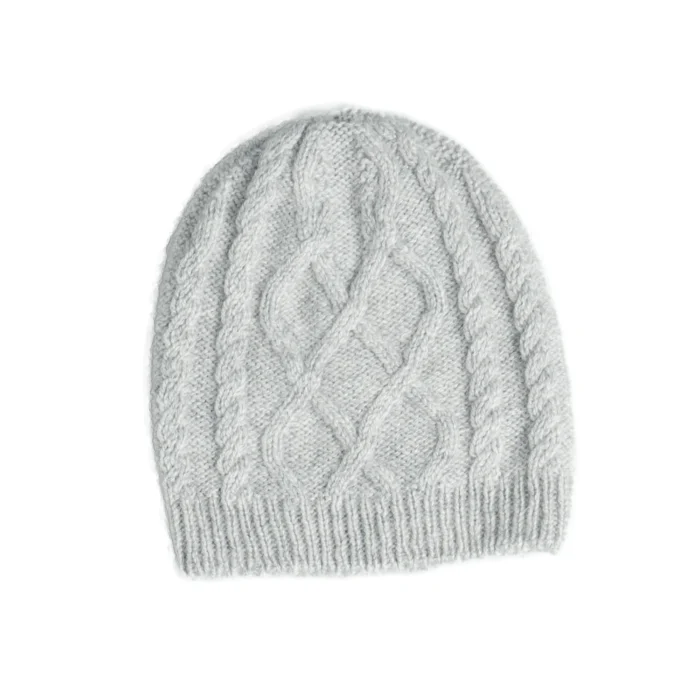 Cappello losanghe e trecce in lana Cashmere - Image 1