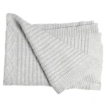 Coperta losanghe e trecce in lana Cashmere