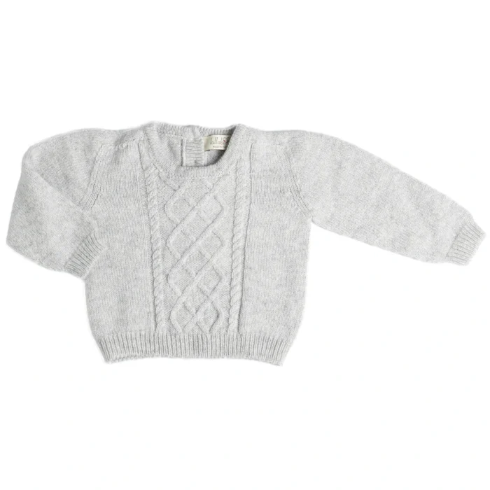 Maglia losanghe e trecce in lana Cashmere - Image 1