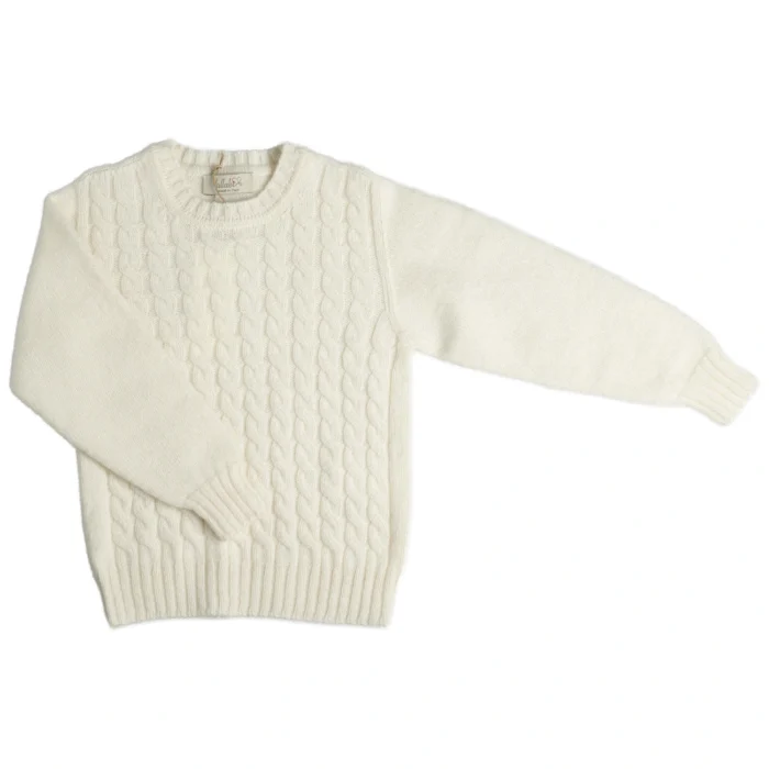 Girocollo trecce in Lana Cashmere baby - Image 1