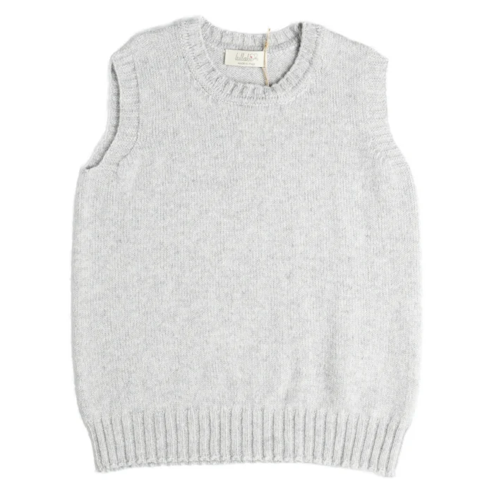 Gilet girocollo in Lana Cashmere baby - immagine 1