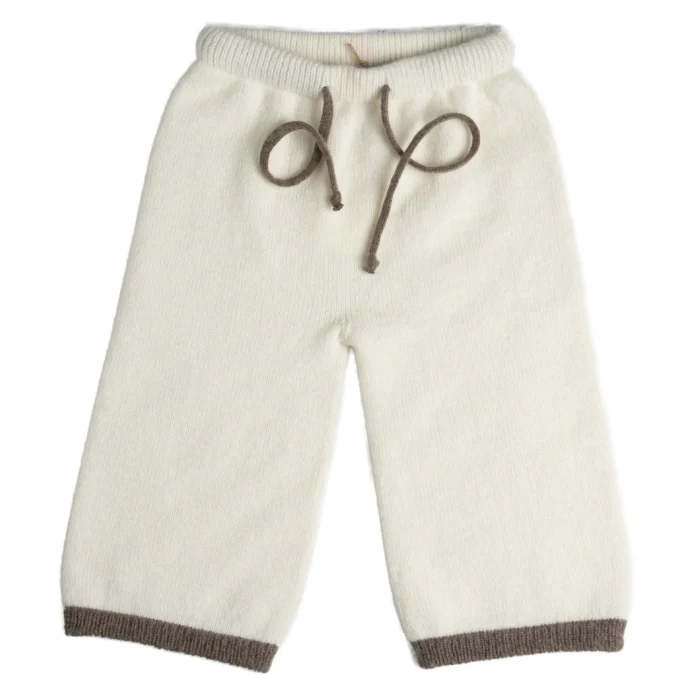 Pantalone rigato in Lana Cashmere baby - immagine 1