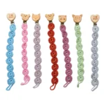 Porta ciuccio in legno Flower