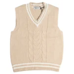 Gilet rigato in lana Cashmere teen